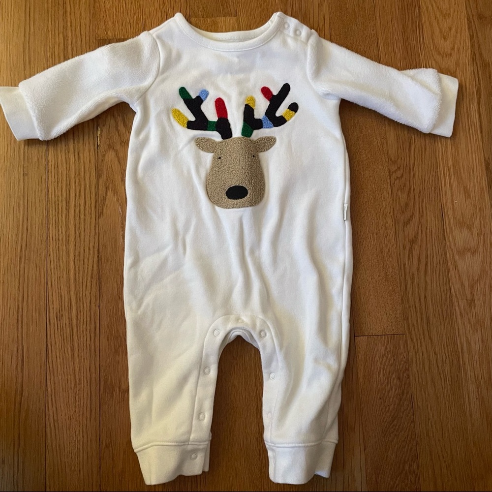 Baby Gap Reindeer Romper EUC, 3-6m